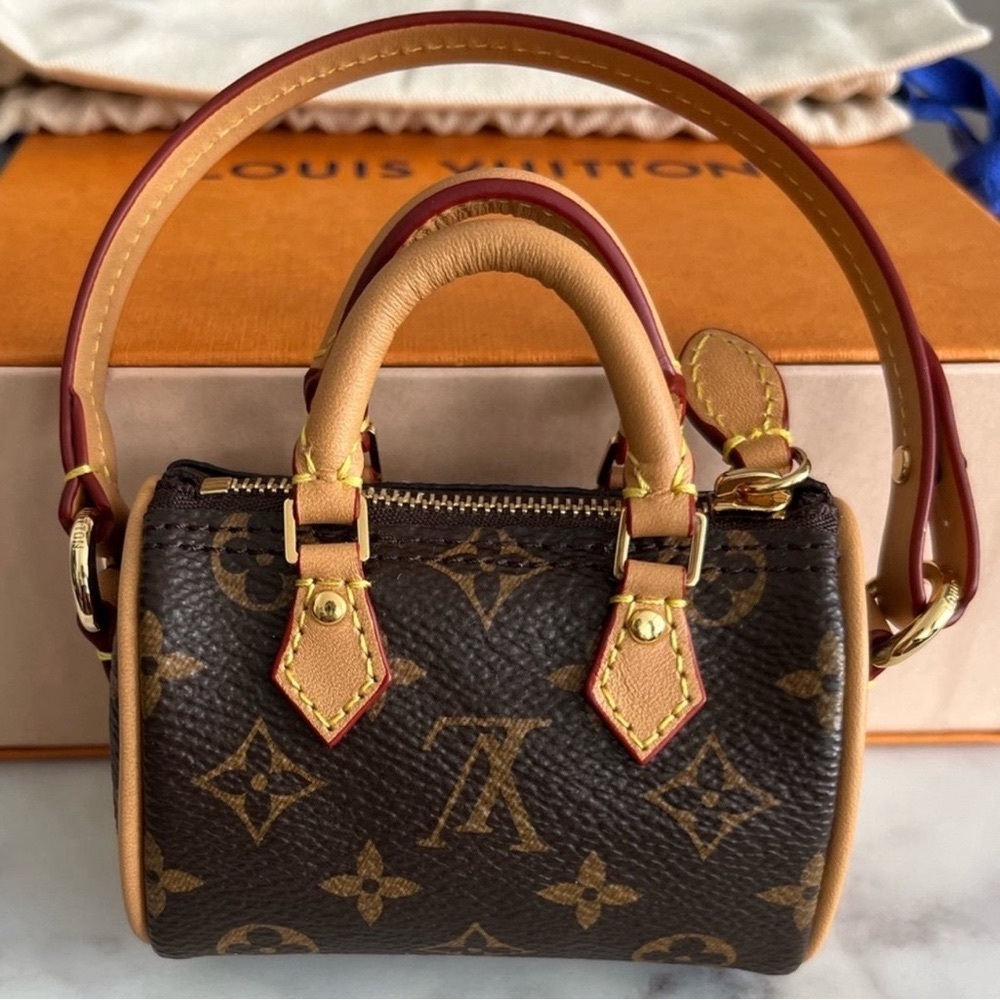 Authentic Louis Vuitton micro monogram speedy bag charm